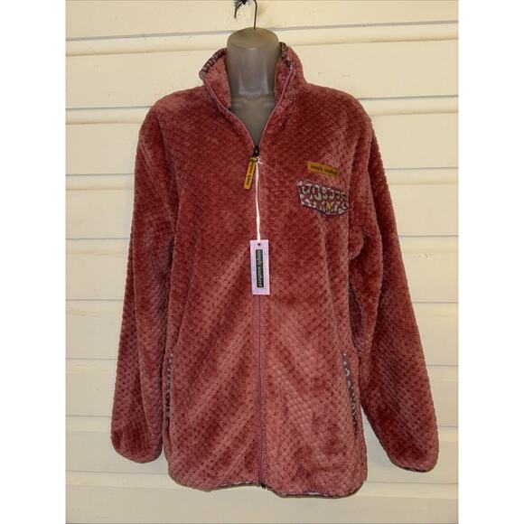 NWT Simply Southern Fleece Full Zip Long Sleeve Jacket Size XL - Picture 1 of 12